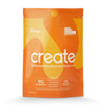 Creatine Monohydrate Gummies - 90 Count Orange Flavor in a sleek, clear container displaying the product's front label with vibrant orange graphics, designed to support muscle building and recovery with convenient daily supplementation.